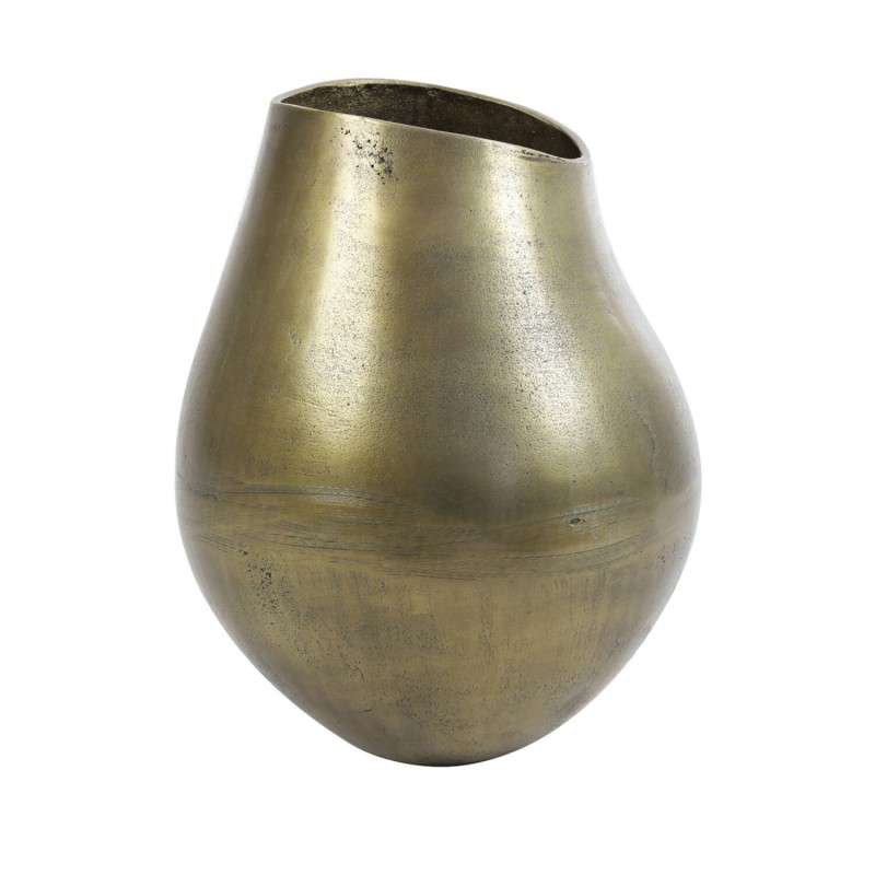 VASE MATT ANTIQUE GOLD METAL 36